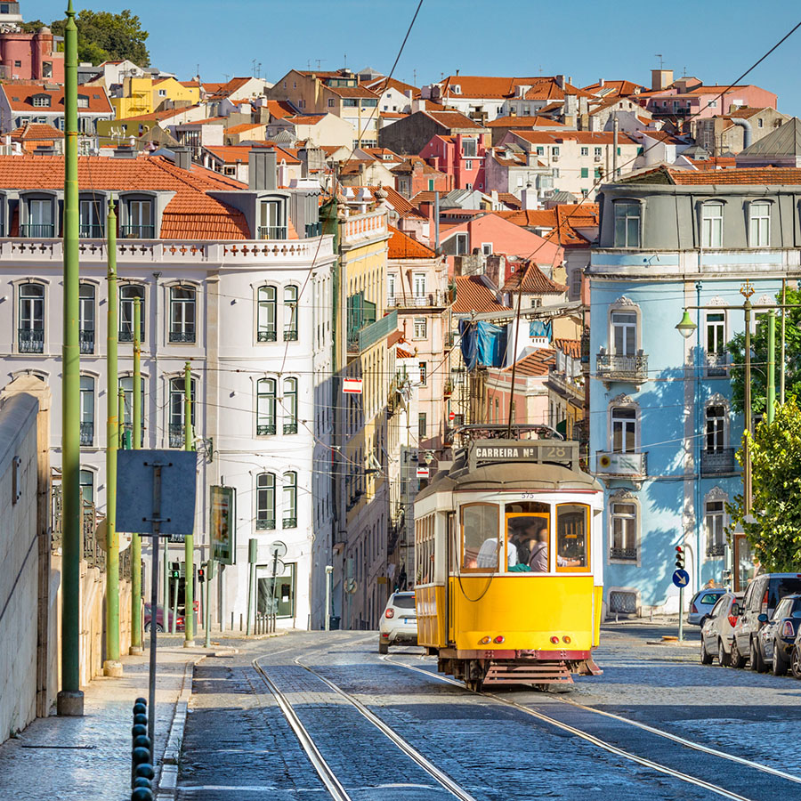 image card lisbon destination